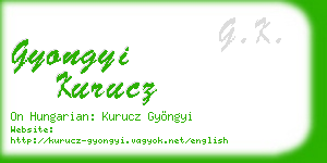 gyongyi kurucz business card