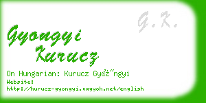 gyongyi kurucz business card